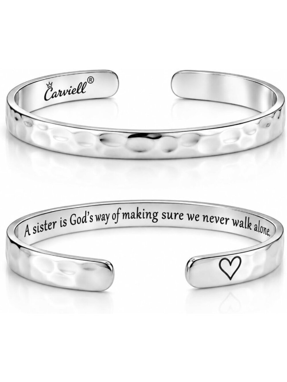 Meaningful Engraved Cuff Bracelet for Women – 100+ Messages, Gift-Ready